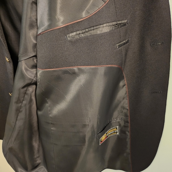 Navy Blue Blazer Bolzano Uomo Collezione Italian Sport Coat 48R - Picture 7 of 12